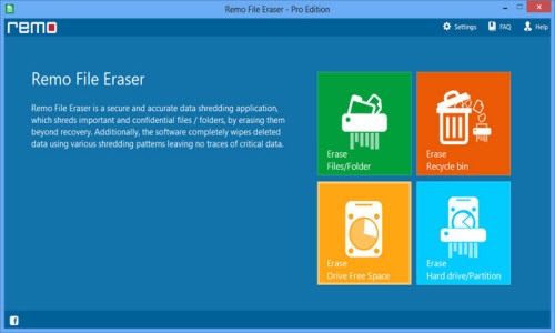 Windows 7 File Shredding Tool - Main Screen