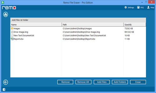 Windows 7 File Shredding Tool - Select Add Files / Folders